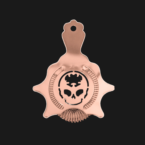 Colador Calavera Cobre