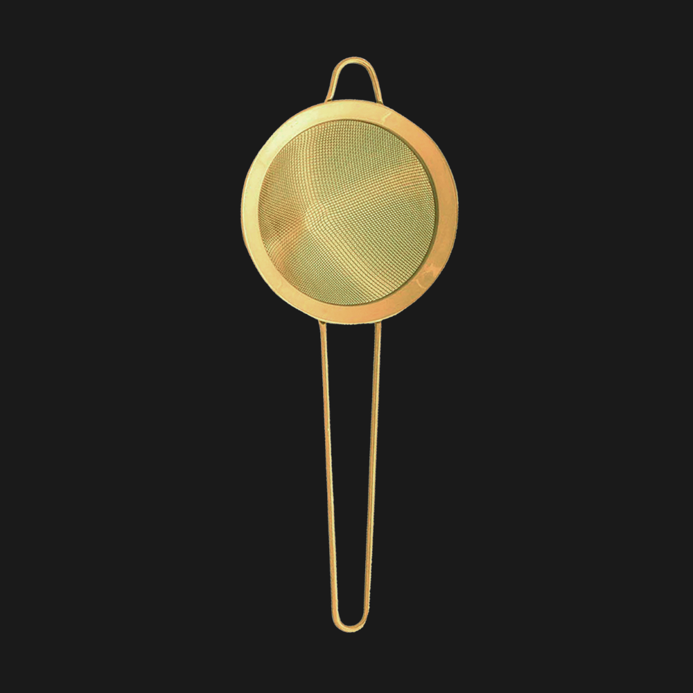 Colador Fino Cónico Dorado