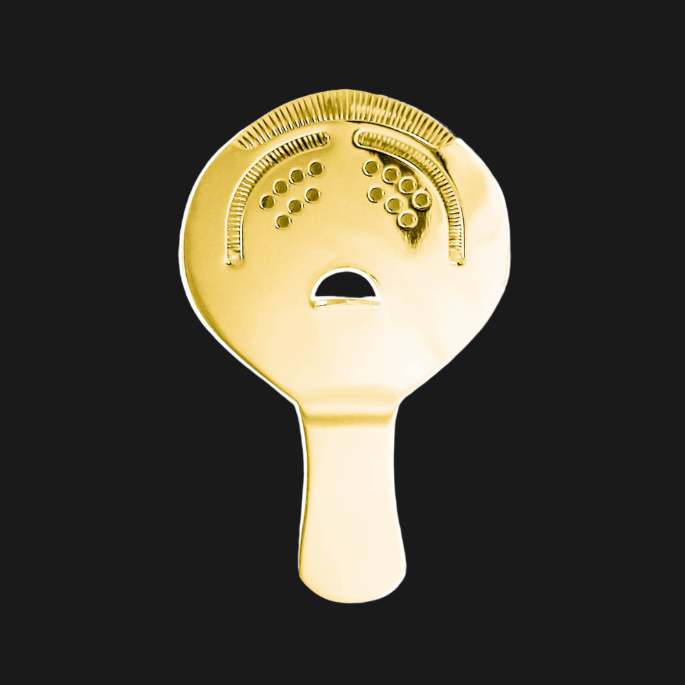 Colador Oruga Deluxe Dorado