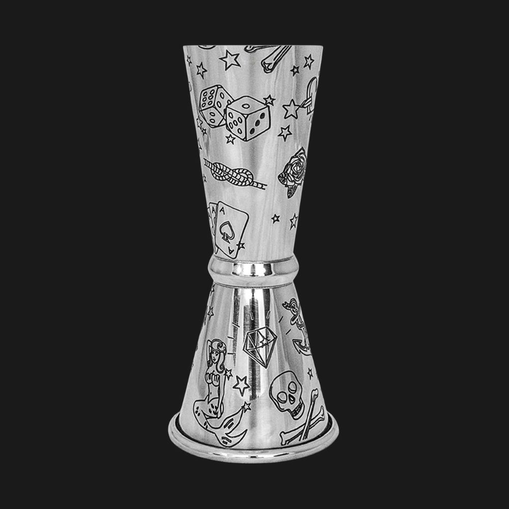 Jigger Japones Mermaid 1-2 Oz Plata
