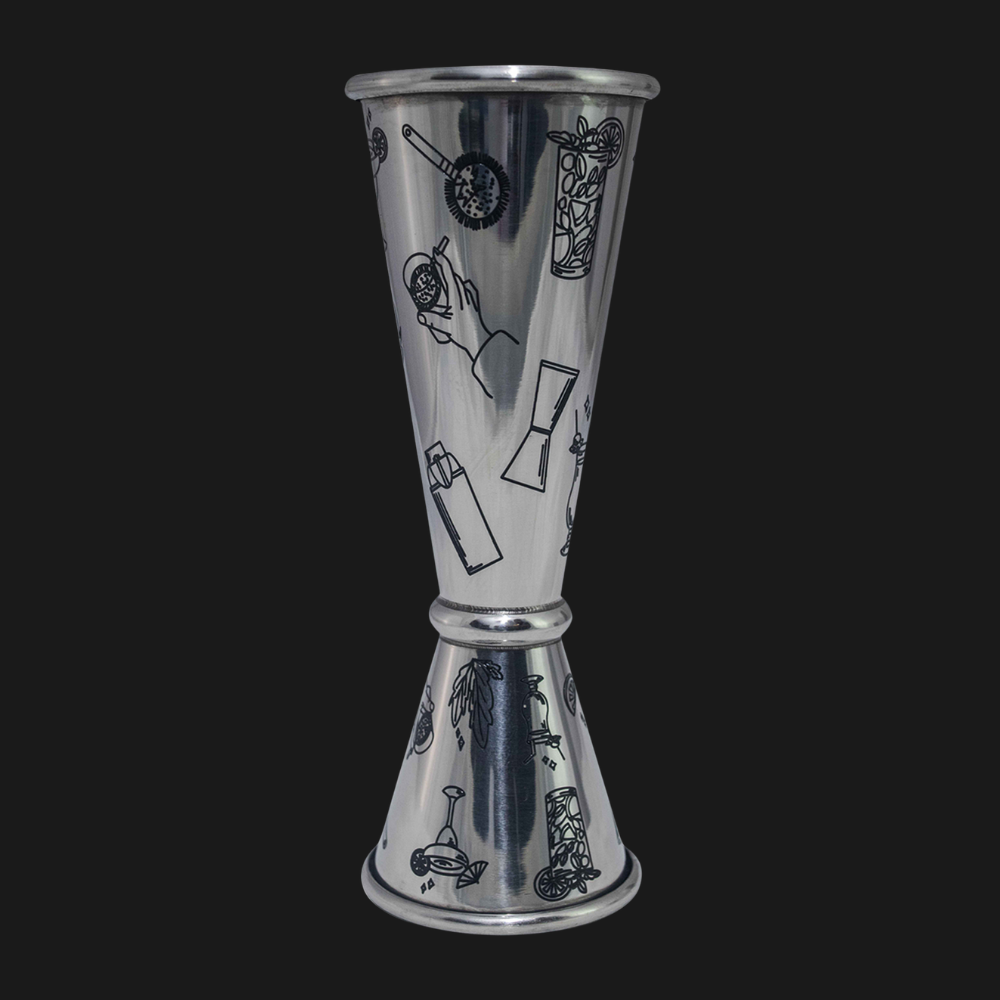Jigger Japones Cocktail 1-2 Oz Plata