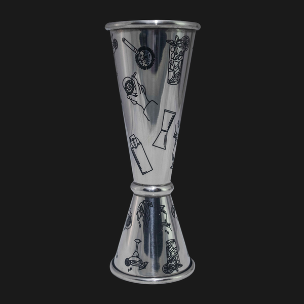 Jigger Japones Cocktail 1-2 Oz Plata