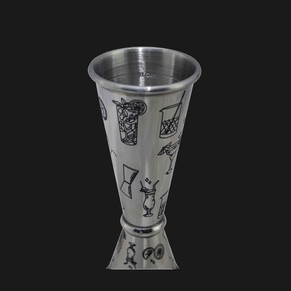 Jigger Japones Cocktail 1-2 Oz Plata