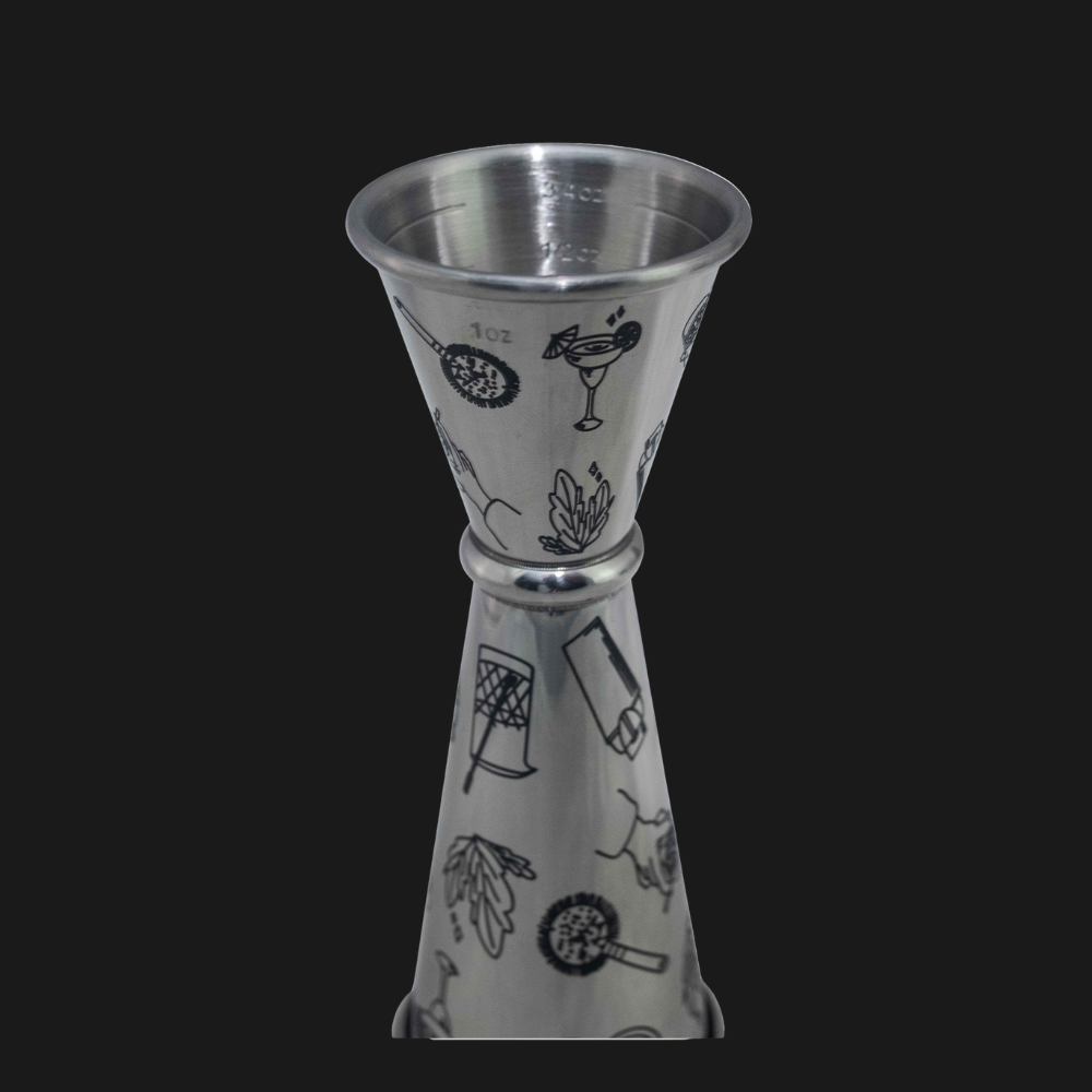Jigger Japones Cocktail 1-2 Oz Plata