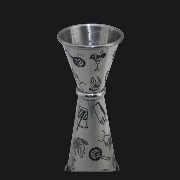 Jigger Japones Cocktail 1-2 Oz Plata