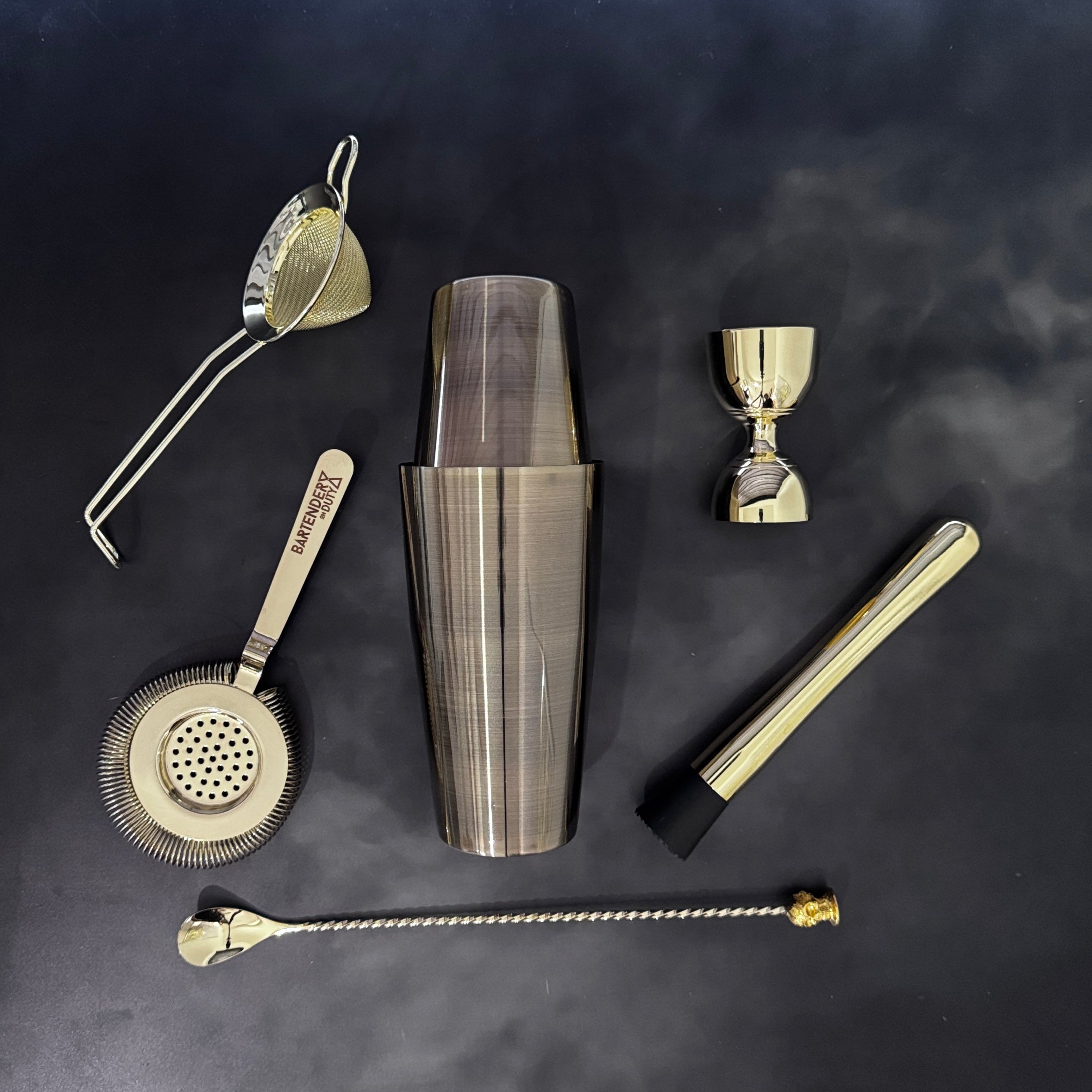Set Bronce Gold Leopold - Bartender On Duty